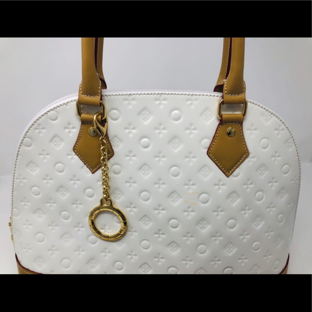 Invece Italian Patent Leather Embossed Handbag